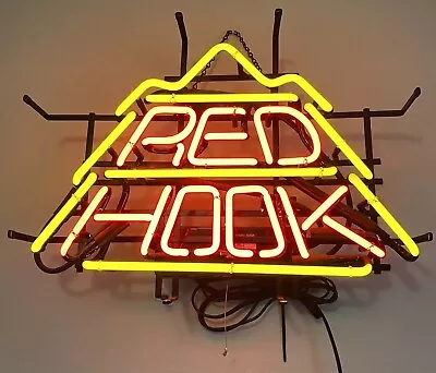 VTG Red Hook Neon Light Advertising Sign Lighted Man Cave Rare Beer GHN Bar Rare • $450