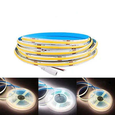 12V 24V LED COB Strip Lights Flexible Tape Lamp Lights Kitchen Home DIY Lighting • $4.22