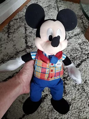 Disney Parks Mickey Mouse Cast Member Uniform Plush Stuffed Toy Large 15  Cute! • $8