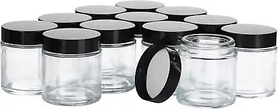 4OZ Glass Jars With Lids Hoa Kinh Small Glass Jars 12 Pack Empty Round Canning • $21.95