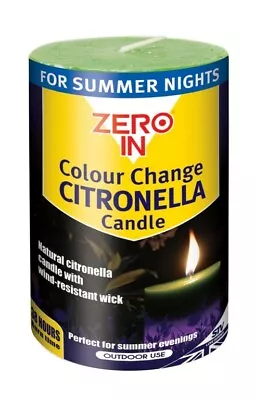 £7.59 • Buy Zero Colour Changing Citronella Candle