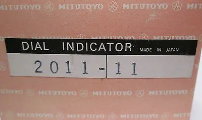 Mitutoyo Dial Indicator 2011-11 0.02mm-0.5mm • $71.50