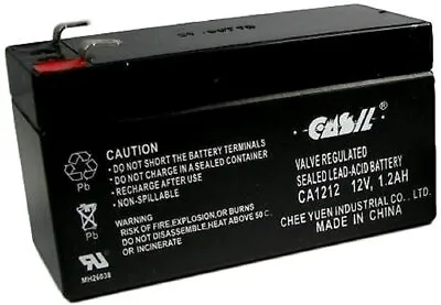 Honeywell Casil CA1212 UC12102 Intruder Alarm Battery 1.2AH 12V DC Rechargeable • £10.99