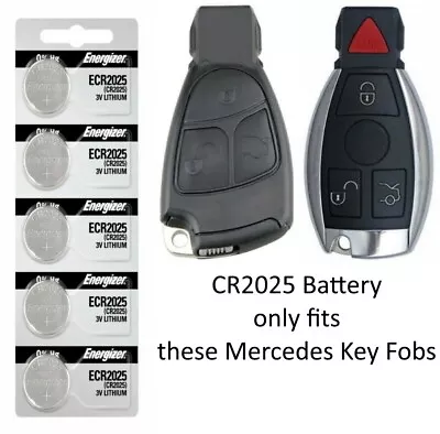 Remote Key Fob Battery For MERCEDES Key Fob & Smart Key - ENERGIZER CR2025 5 PKG • $9.49