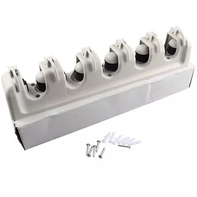 Kitchen Tool Organizer! 1 PC Wall Mount Mop Holder 5 Position With 6 Hooks New • $8.65