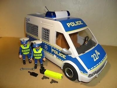 PLAYMOBIL POLICE RIOT VAN 70899 COMPLETE (Lights+SoundsSWAT Tuck) • £17.49