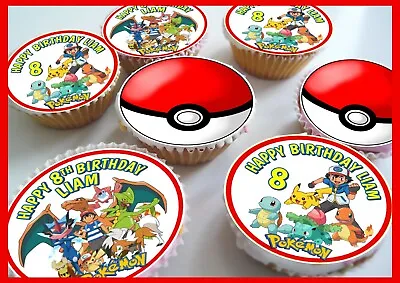 £3.50 • Buy Unofficial Pokemon Personalised Edible Cupcake Toppers