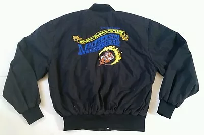 Vintage 1990s MACPHERSON MEISTERGRAM Monogram Black Jacket Size Medium • $37.97