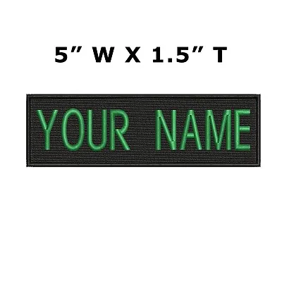 Custom Embroidered Name Tag Iron On Patch Motorcycle Biker Patches 6  X 2  (B) • $5.87