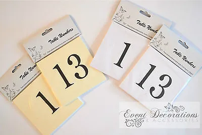 Square Pre-numbered Table Numbers For Holders - White Or Ivoryavail. From 1-24! • £2.66