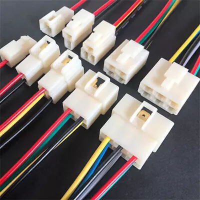 1/2/3/4/6/8 Pin Way Ca 6.3mm Plug Electrical Wiring Multi-Connector Terminals • $8.99