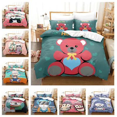 Quilt/Doona/Duvet Cover Set Single/Double/Queen/King Size Bed Pillow Cases • £12.48