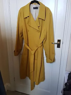 Sunflower Yellow Marks And Spencers Mac Rain Coat Size 22 - Only Worn Twice • £14.60