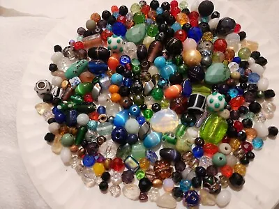 Mixed Lot Of 285 Loose VTG Art Glass Foil Stone Lampwork Murano Crystal Beads  • $28