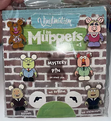 Disney 7 Pin Booster Pack Vinylmation Mystery Muppets 1 With Chaser Sealed • $27.99