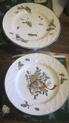 Christmas Lot Of2 Mikasa English Countryside Plates-seasons Holly&festive Spirit • $8.99