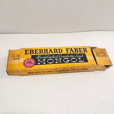 Vintage MONGOL Eberhard Faber USA 480/482 No. 2 EMPTY Pencil Box • $9.95