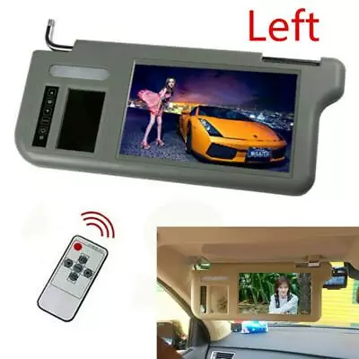 Gray 7  LCD Sun Visor Monitor Car Left Mirror For AV1/2 DVD Parking Rear Camera • $87.07