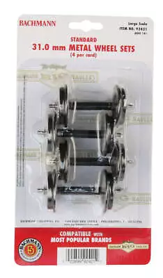 Bachmann 92421 G Scale Standard Metal 31mm Wheel Sets (4 Pack) • $24.16