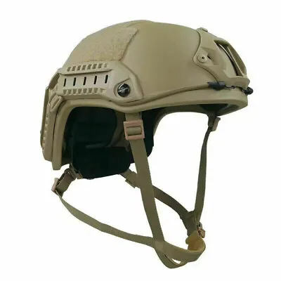 IN US ! FAST NIJ IIIA Ballistic Helmet UHMW-PE Bulletproof Khaki Military M/L • $209.52