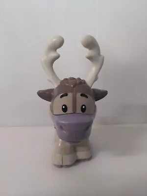 FISHER PRICE Little People Disney Frozen Reindeer SVEN Sleigh Figure Animal 12cm • $30