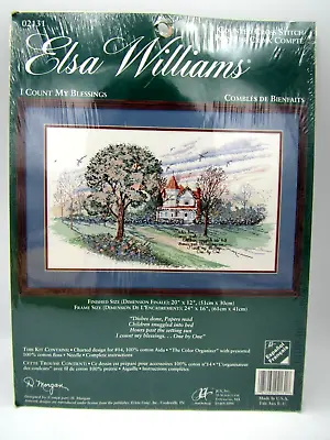 Elsa Williams Counted Cross Stitch   I COUNT MY BLESSINGS   D. Morgan Kit 02131 • $31.99