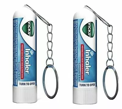 Vicks Inhaler Nasal Stick 0.5ml Set Of 2 To 12 Units (Key Chain Included) • $8.99