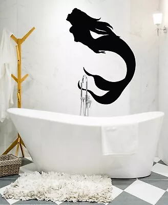 Mermaid Large Wall Decal Removable Vinyl Ocean Sea Sticker Art Décor Room AA021 • $14.99