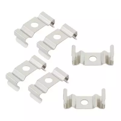 T4 Fluorescent Tube Lamp Holder Bracket Clip Set Silver Tone 6 Pcs • £4.45