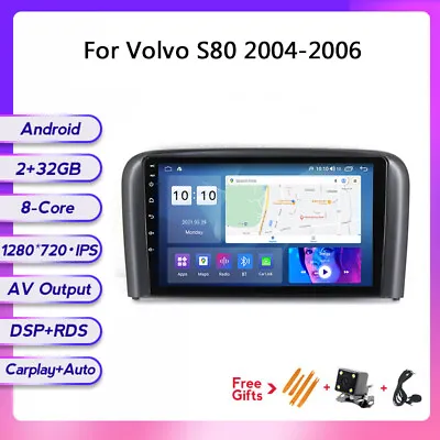 9in Car Android Radio Carplay Stereo GPS Navigation DSP For Volvo S80 2004-2006 • $260.99