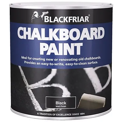 Blackboard Paint 500ml Matt Black Chalkboard Notice Board Photographic/Darkroom  • £11.99