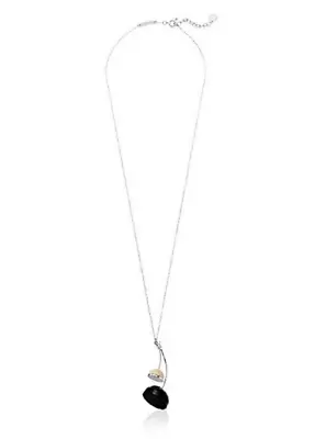 NEW Marc Jacobs Double Cabochon Pendant Necklace Black & Pink 31  + 2  Extender • $37.69