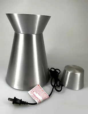 Lava Lamp BASE ONLY Brushed Silver Metal - For 27  GRANDE Lamp (Large) With Cap • $69.95