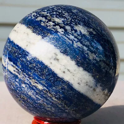 460g  Natural Lapis Lazuli Jasper Quartz Sphere Crystal Ball Reiki Healing • $0.99