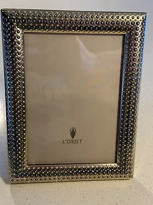 L’objet 24kt Gold Plated Perlee 6 X 8 Picture Frame Freshwater Pearls Sw… • $170