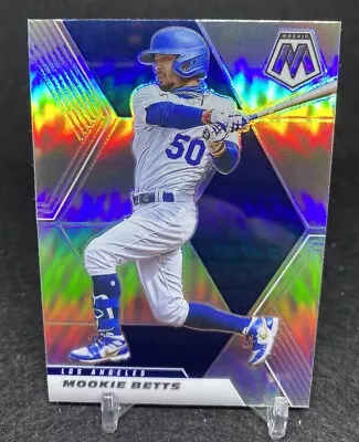 2021 Panini Mosaic Baseball Silver Prizm Mookie Betts #144 Los Angeles Dodgers • $0.49