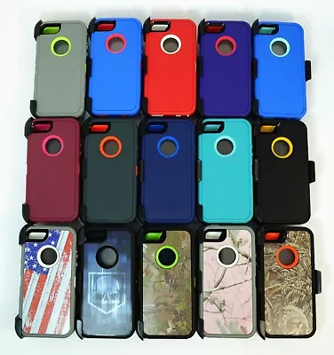 For Apple IPhone 5/5S Heavy Duty Case Cover With Belt Clip & Screen Protector  • $8.99