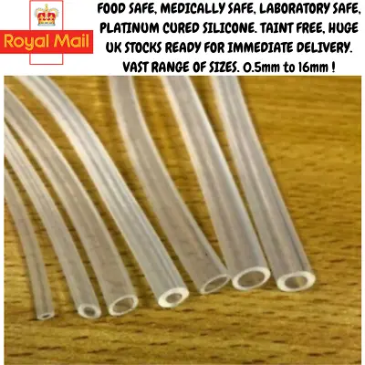 £4.99 • Buy Food Grade Clear Translucent Silicone Tube Beer Milk Hose Pipe Soft Rubber