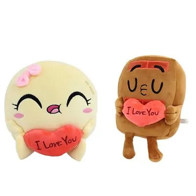 Hot 2pc Choco And Pancake  I Love You  Plush Doll Stuffed Food Plush Doll Pillow • $27.88