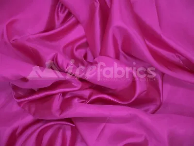 £8.85 • Buy Magenta Charmeuse Bridal Satin Fabric Silky By The Yard- Soft Thick Satin- 