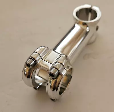 Threadless Stem 100 Mm 1 1/8 In X 31.8mm  Alloy MTB 4 Bolt Chrome Pristine • $20