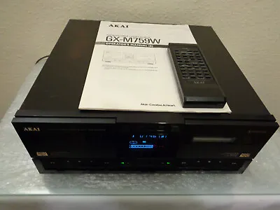£389.99 • Buy Akai Cassette Deck Gx-m759w In Full Working Order With Original Manual & Remote.
