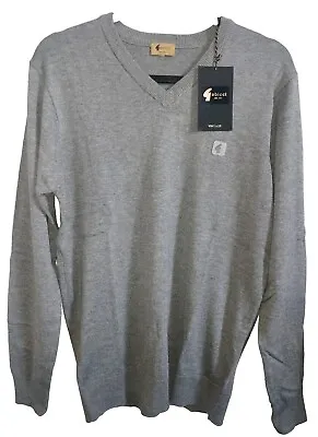 Gabicci Brandon Pullover Jumper Grey V Neck Sweater Men's Medium Brand NEW • £21.99