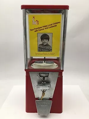 Vintage Glass 10cent Dime Oak Vista Candy Nut Gum Machine W/Lock & Key USA Made • $94.99