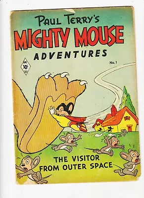 Paul Terry's Mighty Mouse Adventures #1 St. John 1951 Golden Age Heckle & Jeckle • $125