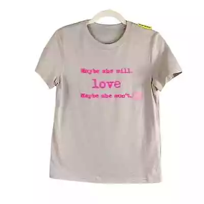 MISS SIXTY X WRLDSMTH Pink Bead Embroidered Crew Neck Short Sleeve Tee Oat Sz XS • $87