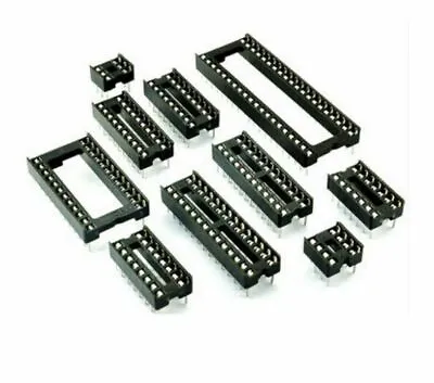 DIL / DIP IC Sockets Adaptor Solder 6 8 14 16 18 20 24 28 32 40 Pin Pack Of 5 • £2.19