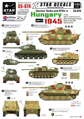 Star Decals 35-874 Decals For German Tanks In Hungary 1945 #2 1:35  • £7.99