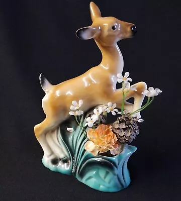 Vintage MCM Maddux Of California Ceramic Leaping Deer Planter  • $20