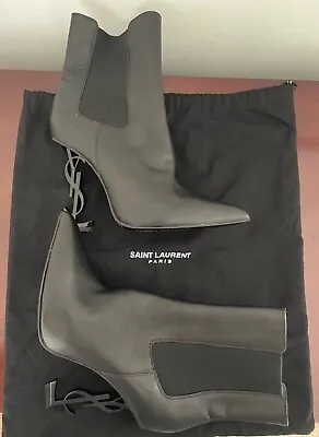 Ysl Opyum Booties In Leather • $550